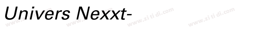 Univers Nexxt字体转换